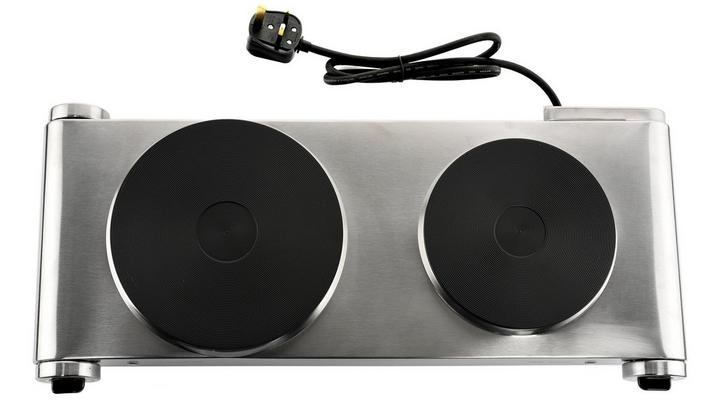 Palson, 2500 W, Double Steel Plus Electric Hob, Silver