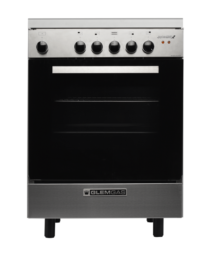 Glem Gas Cooker 60X60 4 Electric Plates Steel eXtra