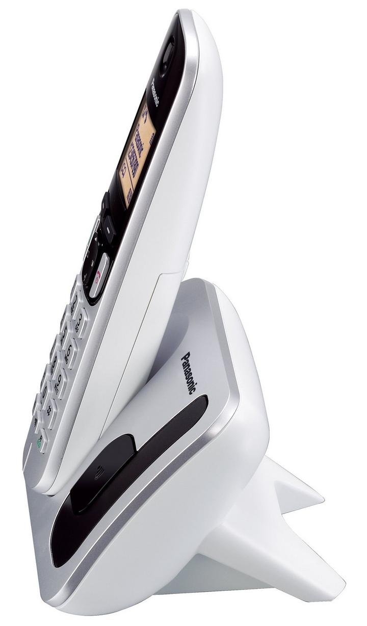 PANASONIC KX-TGC210UES Cordless Telephone, White