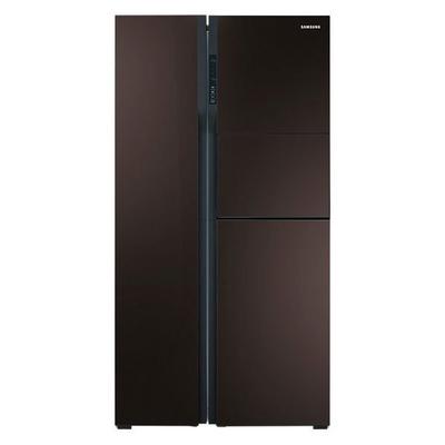 samsung 680 0l side by side fridge wine mirror red