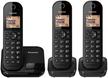 PANASONIC KX-TGC413UEB Cordless Telephone, 1.6 inch, Black