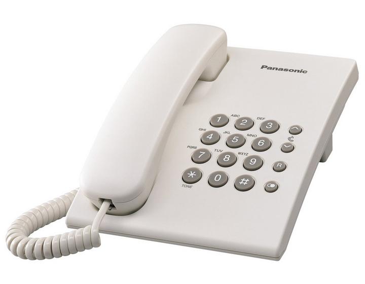 باناسونيك KX-TS500FXW هاتف سلكي، ابيض