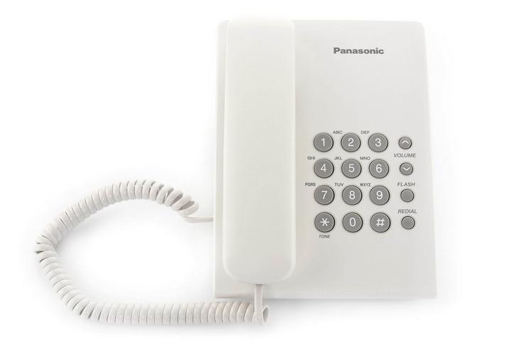 باناسونيك KX-TS500FXW هاتف سلكي، ابيض