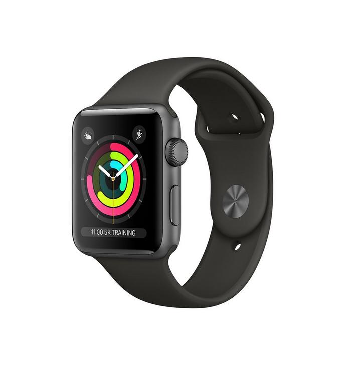 Apple Watch Series 3 GPS, 42mm Space Grey Aluminium Case with Grey 