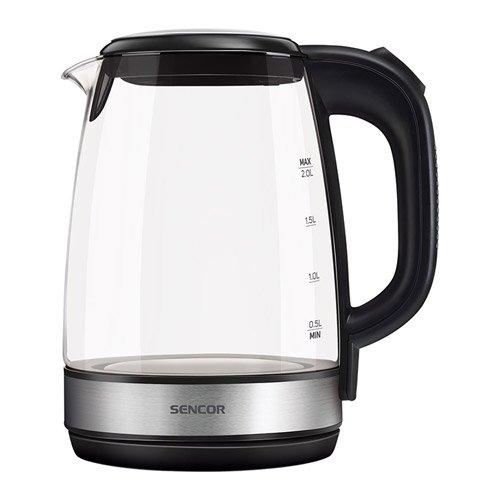 Sencor 2.0L Electric Jug Kettle Glass 2200W Black 4
