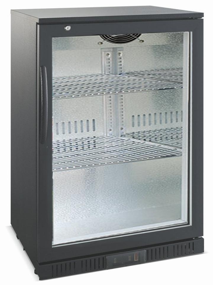 Zenet 138.0L Upright Beverage Bar Cooler Black