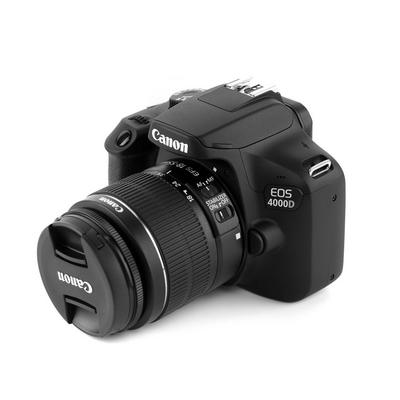 canon dslr eos 4000d dc 18megapixels 18 55 75 300 lens black