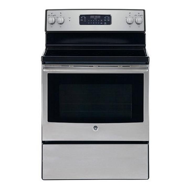 GE Free Standing Electric Range, 30 Inch, 4 Radiant elements, Stainless Steel