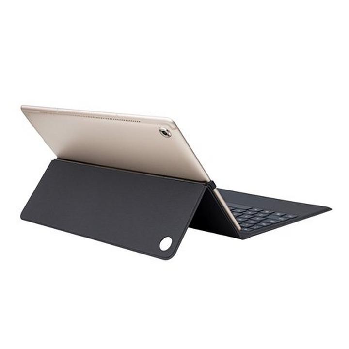 Amork Huawei M5 Two In one Tablet Keyboard and Leather Case, Dark Grey