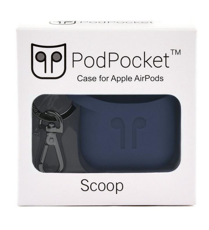PodPocket Silicone Case for Apple Airpods, Dark Blue