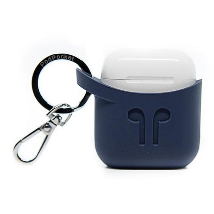 PodPocket Silicone Case for Apple Airpods, Dark Blue