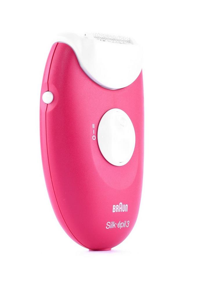 Braun Silk-Epil 9, Rechargeable Epilator +3 Extras, Wet & Dry, Pink/White.  - eXtra Bahrain