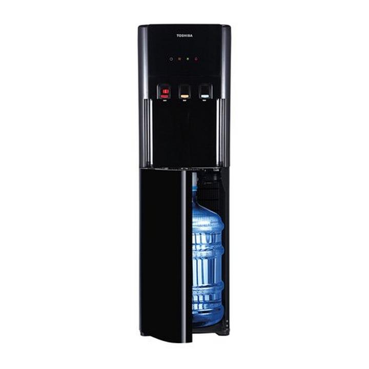 Toshiba Water Dispenser, Bottom Load, Floorstanding, ,3 Taps, 420W, Black