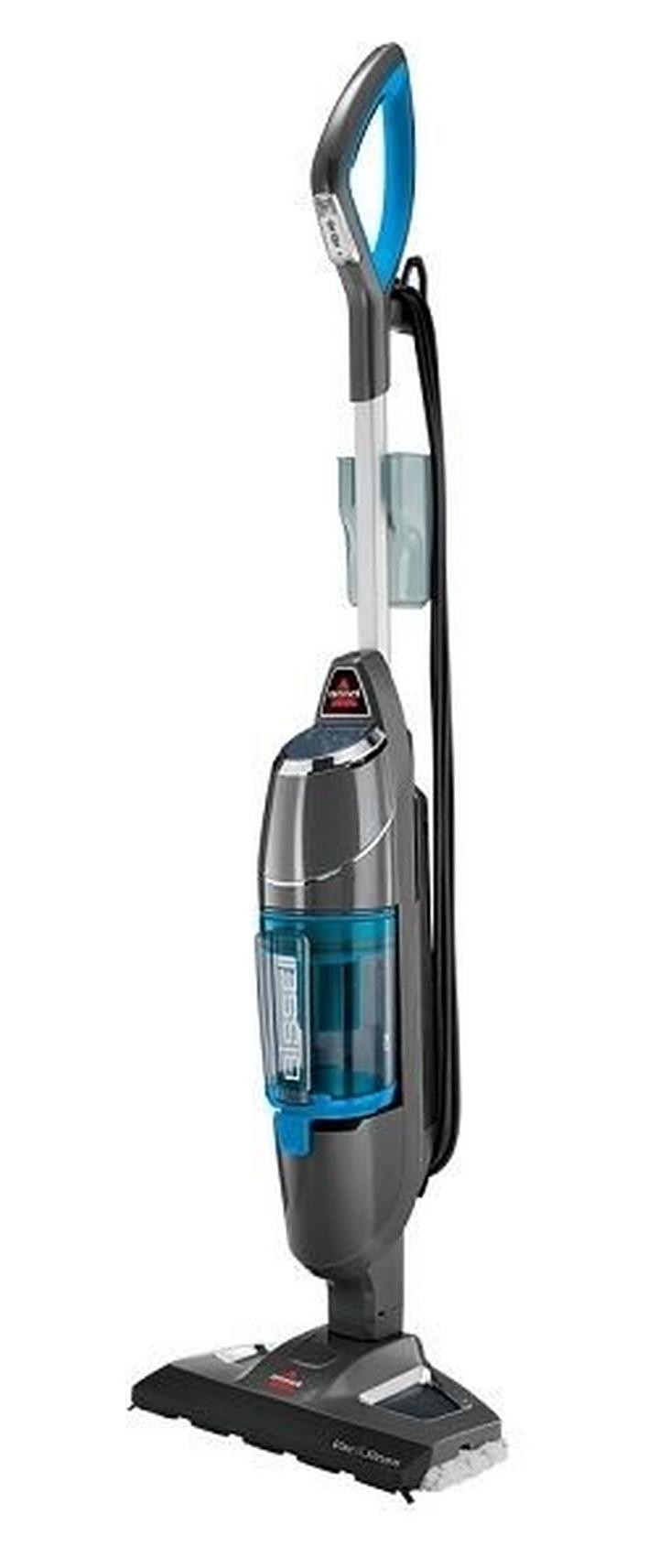 Vacuum and store steam mop