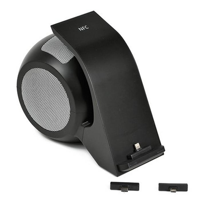 Kiwi Bluetooth Speaker and Qi Wireless Charger, Black