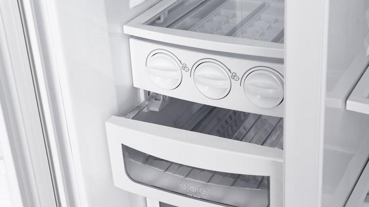 Daewoo Side by Side Refrigerator,14.8Cu.ft, Freezer 8.5Cu.ft, Inverter, White