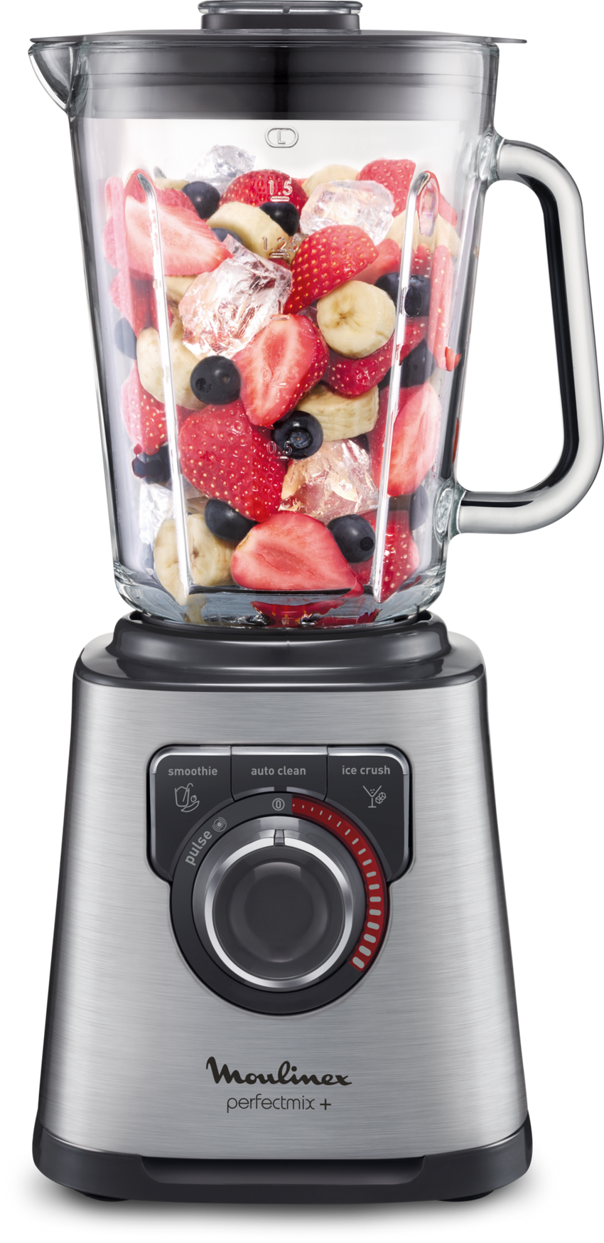 Moulinex Blender Perfect Mix 2L 1200W Variable Speed Black Silver eXtra