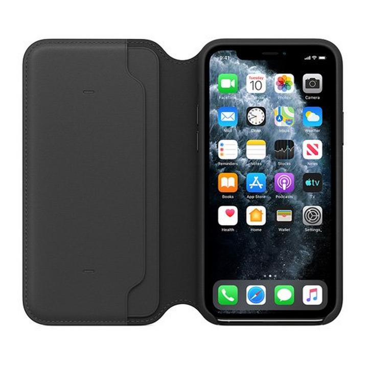 Apple iPhone 11 Pro Leather Folio Case Black eXtra Bahrain