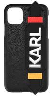 Karl Lagerfeld PU Hard Case with Strap iPhone 11 Pro Max,Black