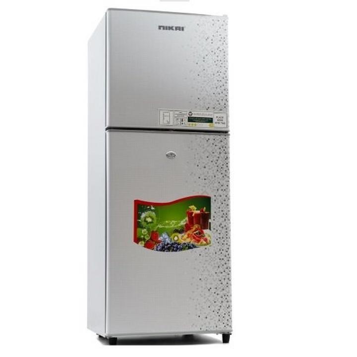 Nikai 200 L Double Door Refrigerator Silver