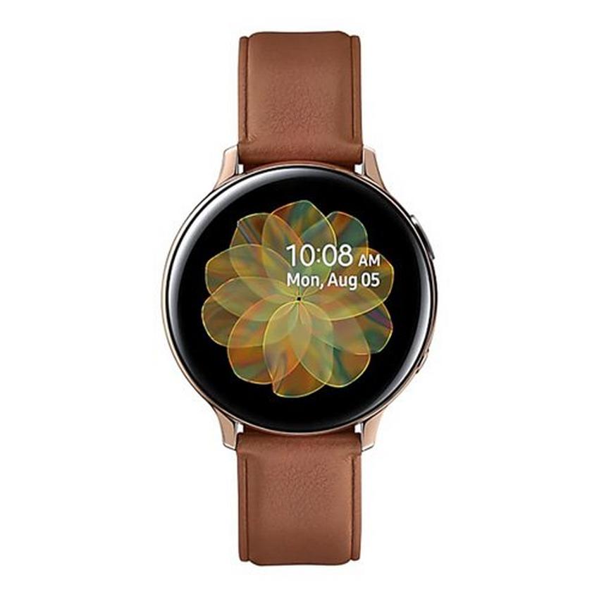 Samsung Galaxy Watch Active 2 44mm Aluminum Leather Gold. eXtra Bahrain