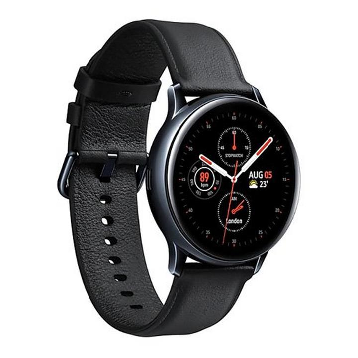 Samsung Galaxy Watch Active 2 40mm Stainless Steel Leather Black