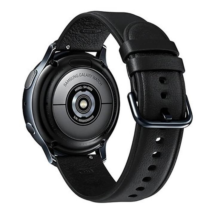 Samsung Galaxy Watch Active 40mm, Stainless Steel Leather, Black