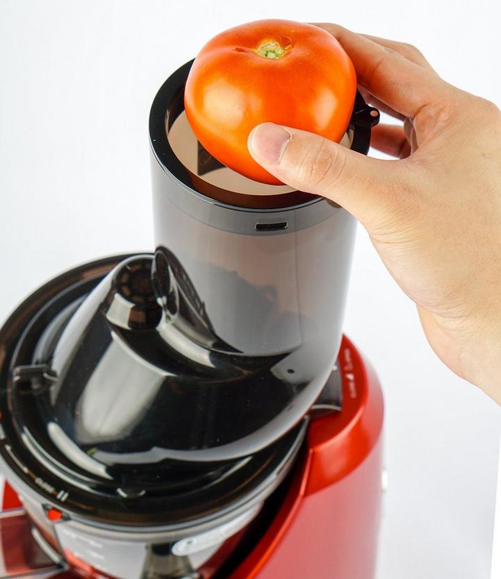 Kuvings Whole Slow Juicer with 7.6cm wide feeding tube, Red