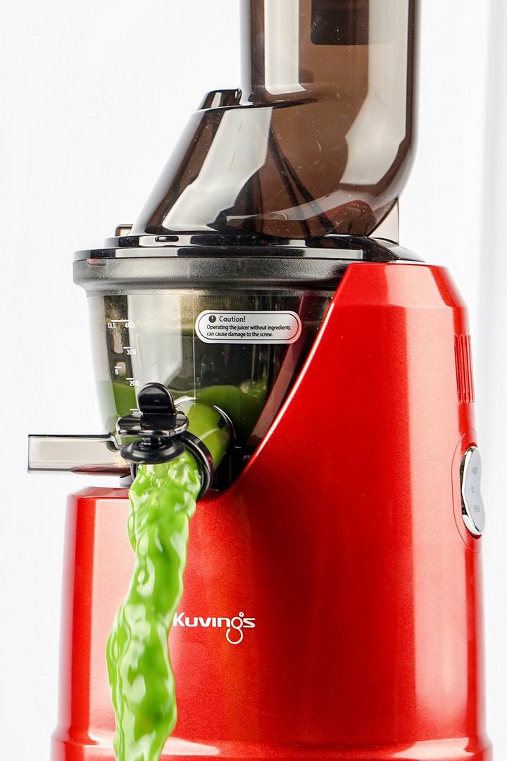 Kuvings Whole Slow Juicer with 7.6cm wide feeding tube, Red