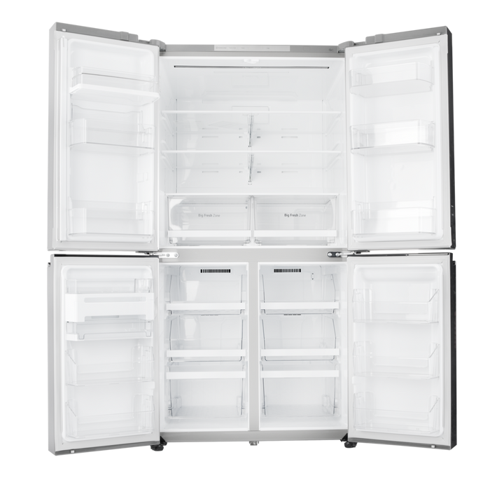 LG Multi Door Refrigerator, 17.8Cu.ft, Freezer 8.9Cu.ft,Inverter Linear Compressor, Platinum Silver