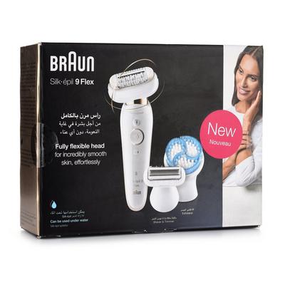 Braun Silk Epil 9 Fle X Rechargeable Epilator Wet Dry White Extra Saudi