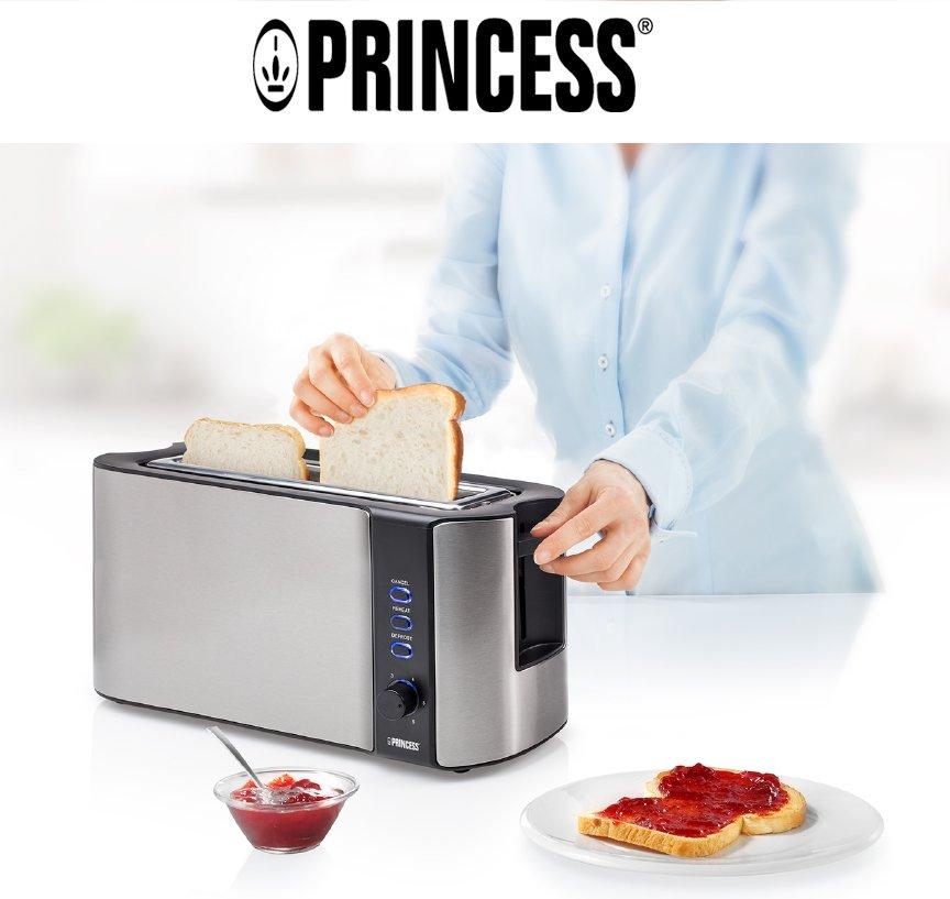 bestellen registreren Handelsmerk Princess Long Slot Toaster, 1000W, Metallic Silver - eXtra Saudi