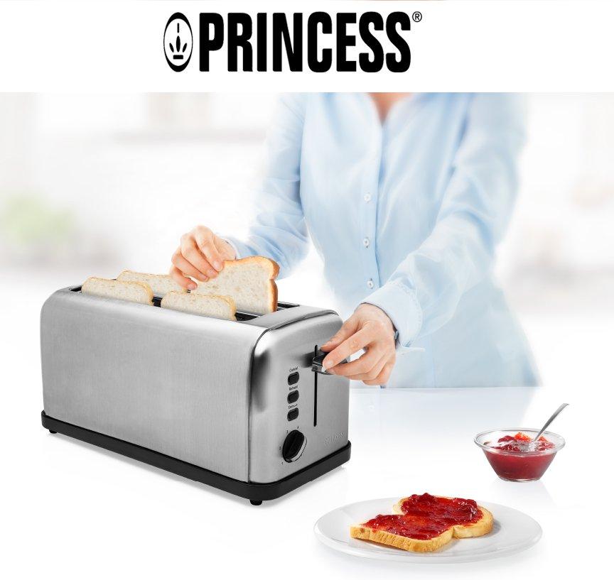 Stijgen arm verwarring Princess Toaster Steel Style 2 long slot,1300-1500W, Metallic Silver price  in Saudi Arabia | Extra Stores Saudi Arabia | kanbkam