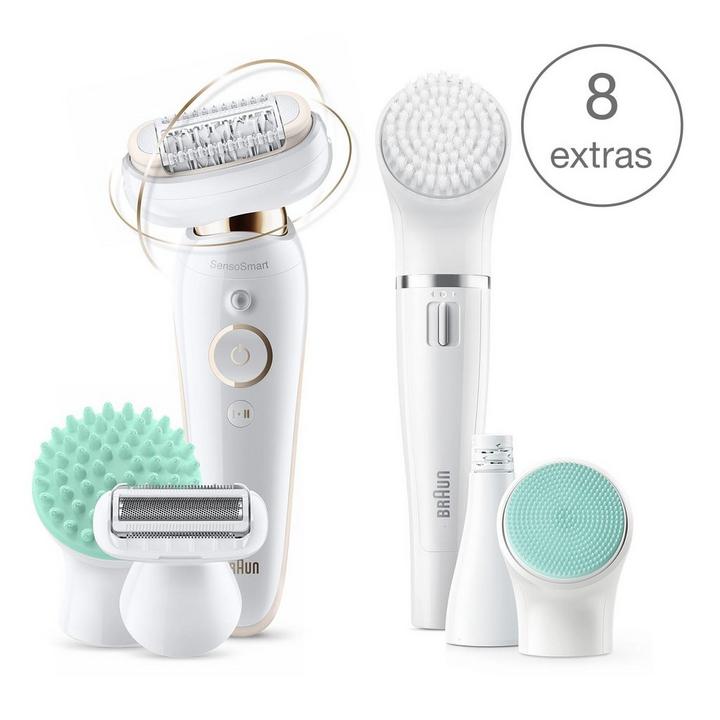 Braun Silk-Epil 9 ,Wet and Dry Epilator with 8 extras included
