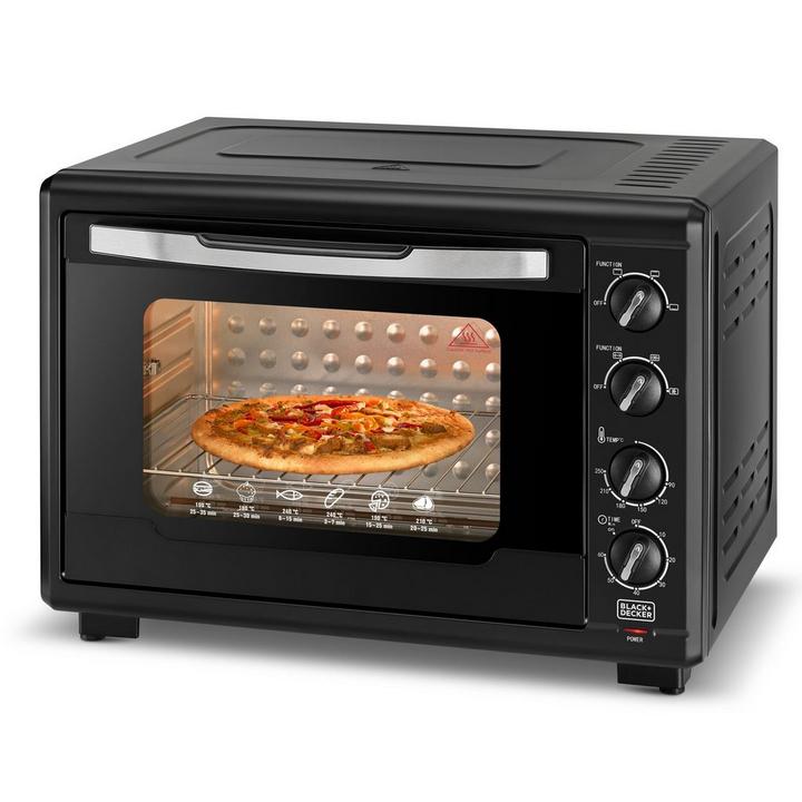 Black+Decker, Electric Oven Toaster With Convection, 55 L, 2000W, Black
