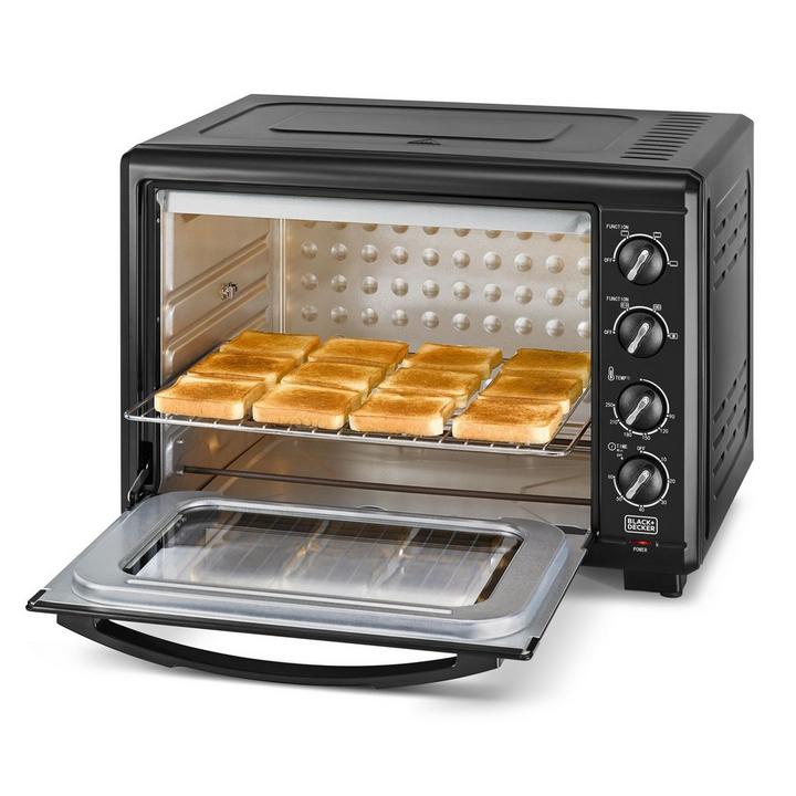 Black+Decker, Electric Oven Toaster With Convection, 55 L, 2000W, Black