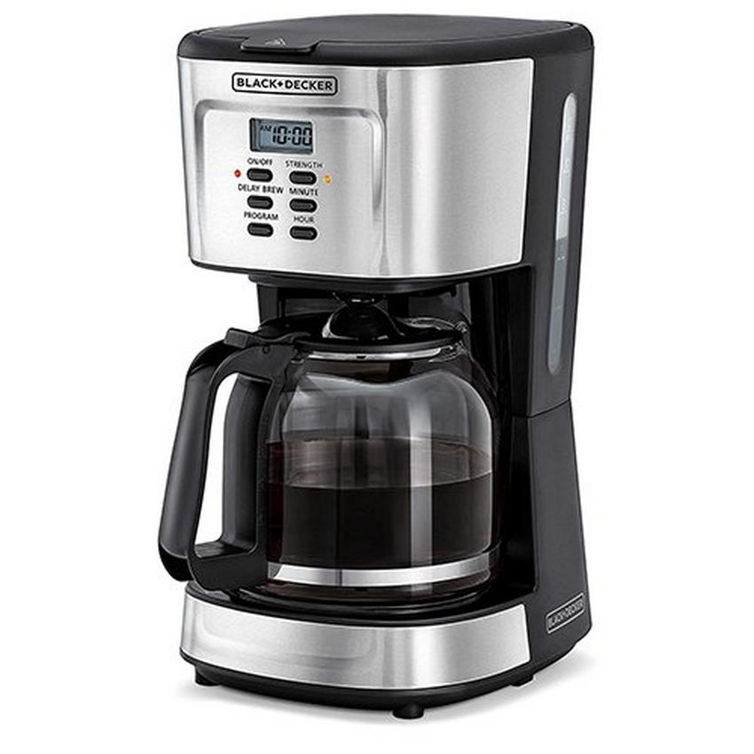 Black Decker Coffee Maker 12Cups Programmble 900W Silver Black