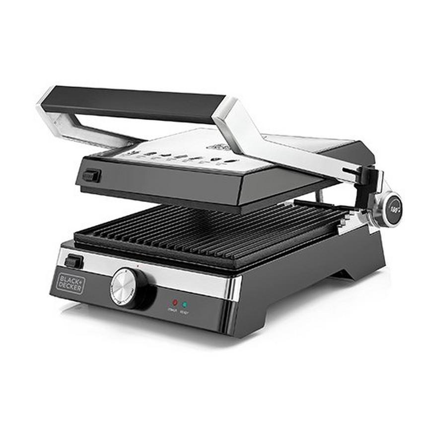 Black Decker Electric Contact Grill 2000W Black Silver eXtra