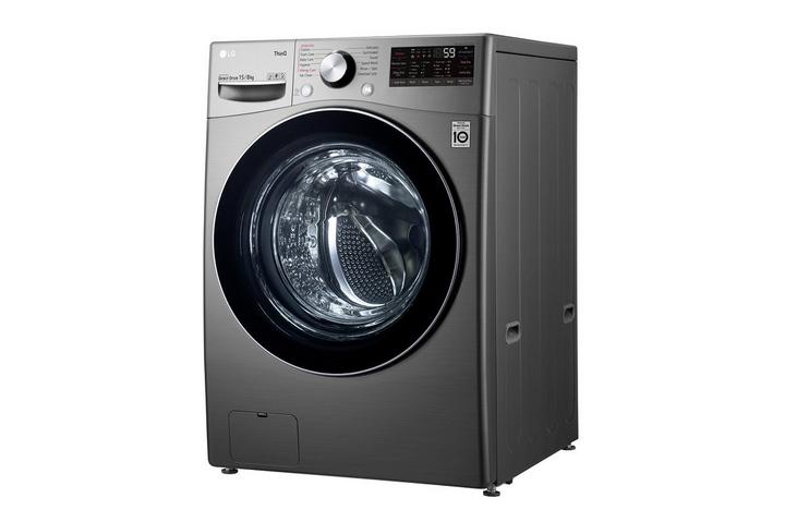 LG, Front Load Washer/Dryer, 15/8 kg, Silver