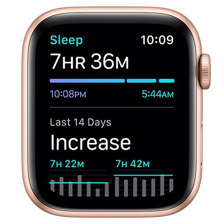 Apple Watch SE GPS, 40mm Gold Aluminium Case with Pink Sand Sport Band