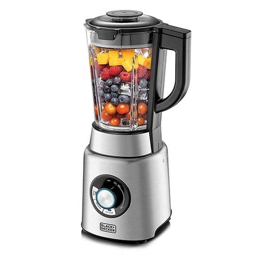 Black Decker 1.7L Smoothie Maker Blender Glass Jar 1200W Black