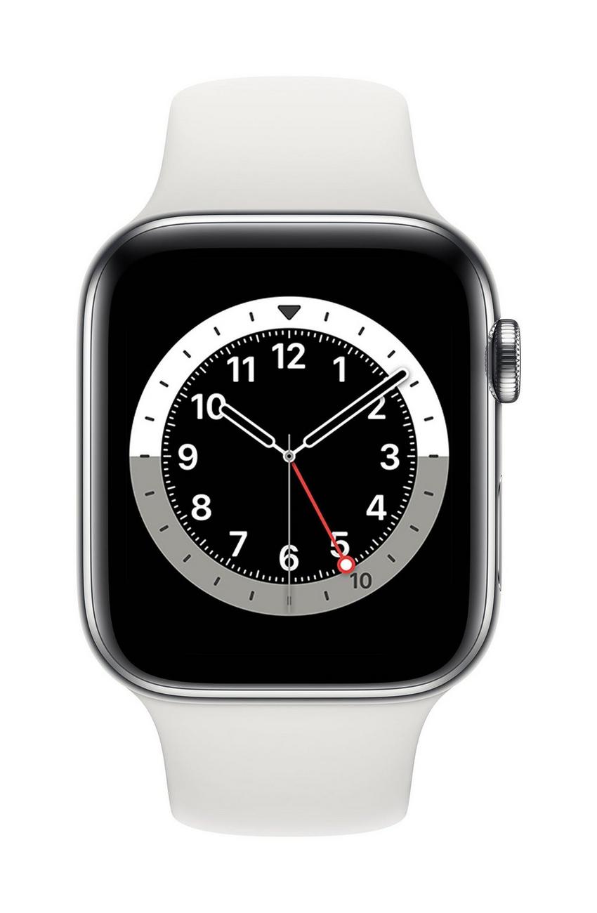 Apple Watch Series 6 GPS Cellular 44MM Silver Stainless Steel Case with White Sport Band eXtra Bahrain