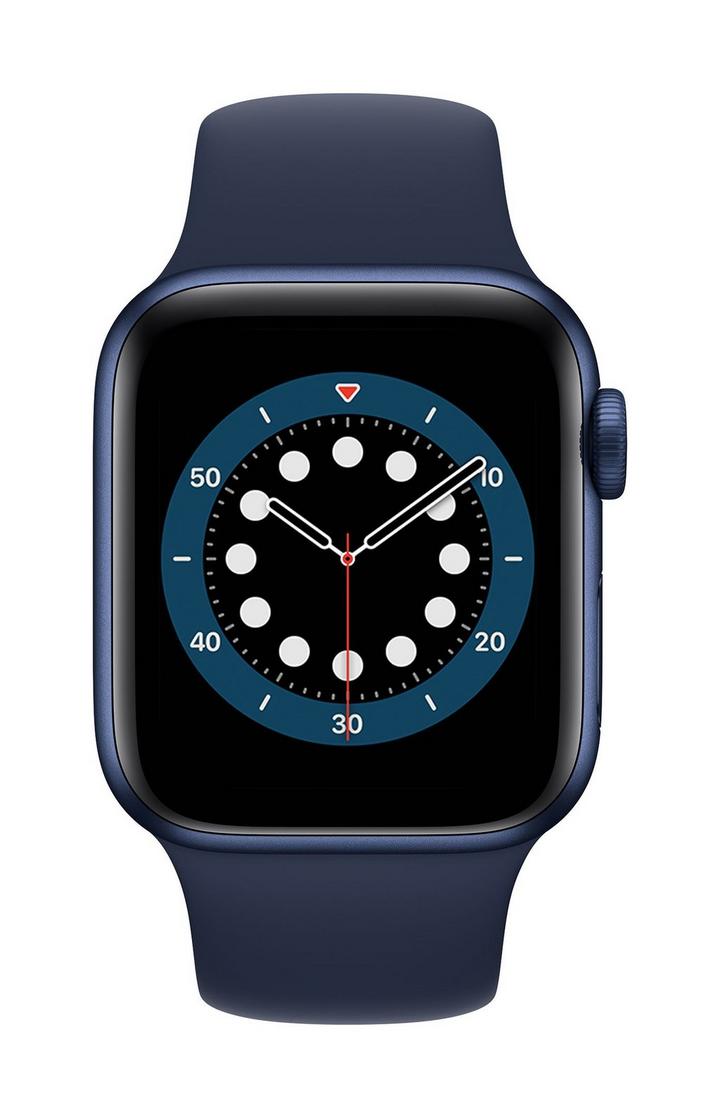 Apple watch series 6 gps blue aluminium case with online deep navy sport band