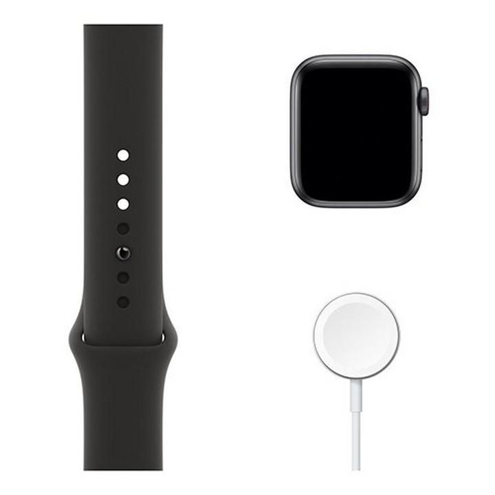 Apple watch space grey aluminium case 2025 with black sport band