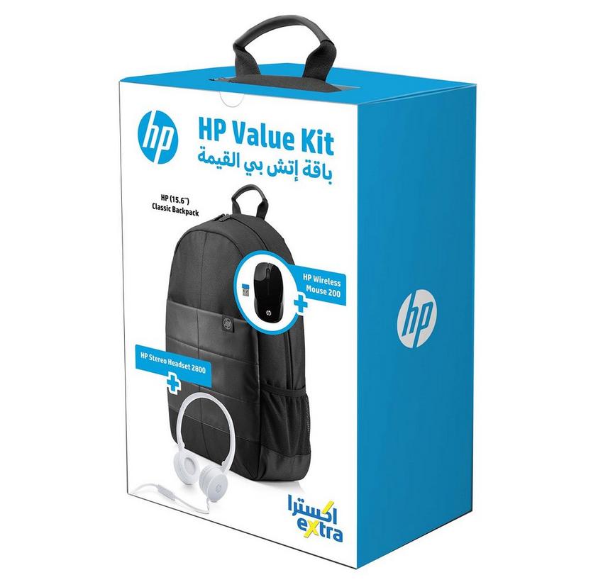 HP Value Kit, Inch Classic Backpack, HP Wireless Mouse 200