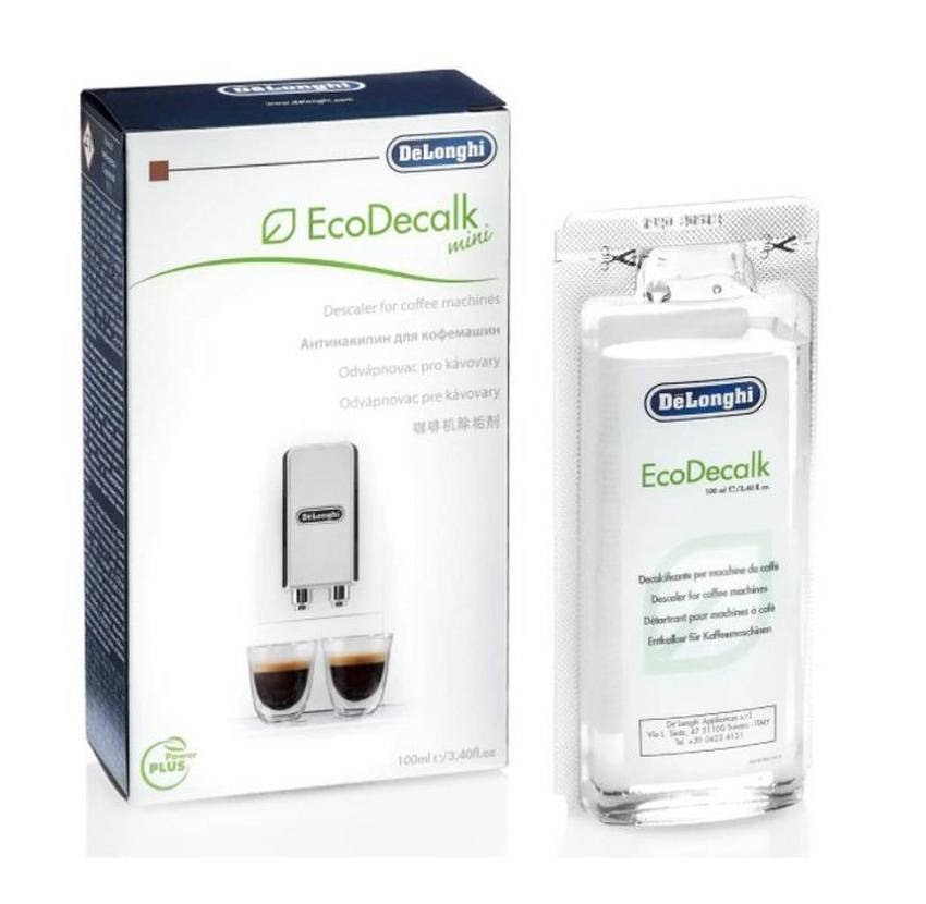 De'Longhi Eco Decalk Natural Coffee Machine Descaler Solution Pack of 4 x  100ml