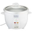 Black+Decker 0.6L Rice Cooker With Glass Lid 350W White