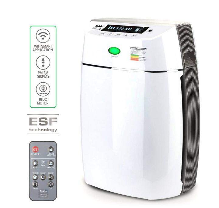 Fakir Luminoso Smart Air Purifier With Wifi 6-way Filter 50m2 50w White