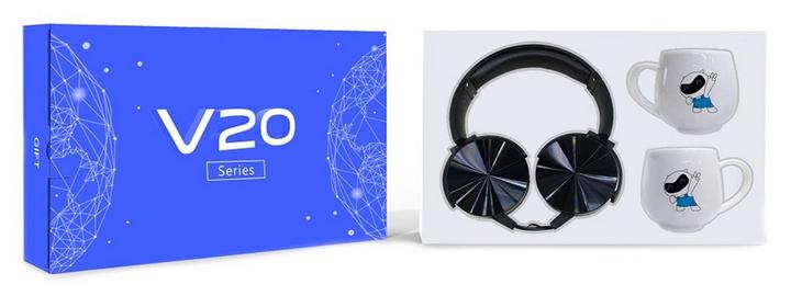 vivo V20 Gift Box Wired Earphones With Two Ceramic Cups Blue eXtra