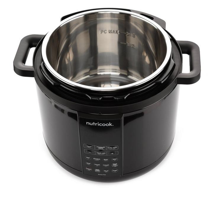 NutriCook Smart Pot Pressure Cooker, 8 Ltr, 1200W, Black